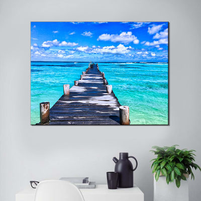 Handcrafted Multicolor Landscape Oil Painting On Canvas With Different Images Home Decoration