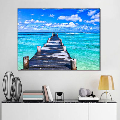 Handcrafted Multicolor Landscape Oil Painting On Canvas With Different Images Home Decoration