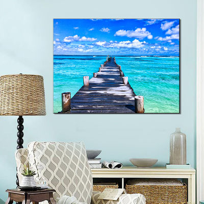 Handcrafted Multicolor Landscape Oil Painting On Canvas With Different Images Home Decoration
