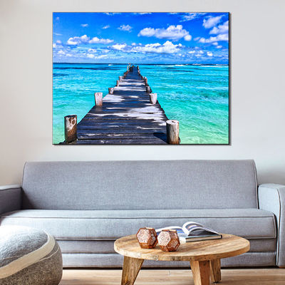 Handcrafted Multicolor Landscape Oil Painting On Canvas With Different Images Home Decoration