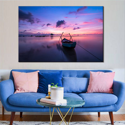 Handcrafted Multicolor Landscape Canvas Prints / Oil Painting For Home Decor
