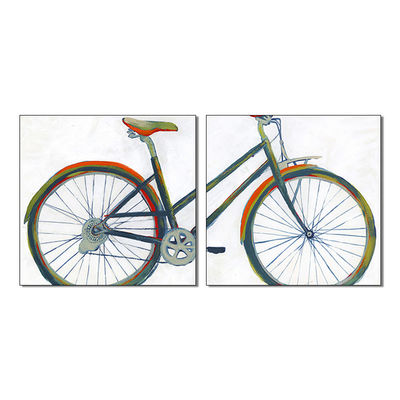 Customized Spray Painting Vintage Bike On Canvas Easy Set Up Living Room Decoration Prints