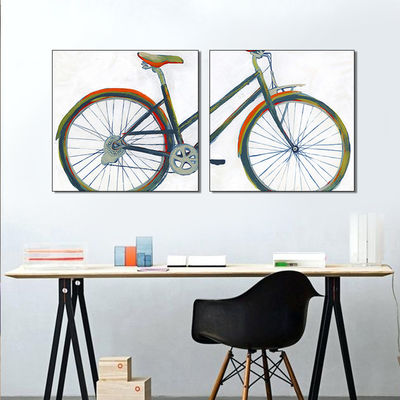 Customized Spray Painting Vintage Bike On Canvas Easy Set Up Living Room Decoration Prints