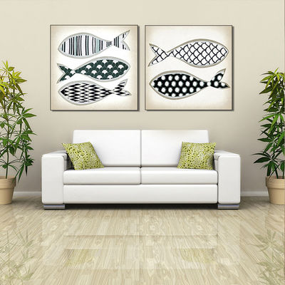 Fish Images Canvas Prints Spray Painting Popular In The Europe Market Minimalist Modern Design