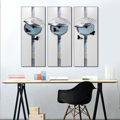 Three Panels Canvas Prints Wooden Frame Wall Decoration Products Minimalist Modern Design