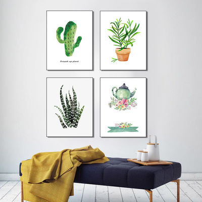 Small Cute Plants Design Canvas Prints For Wall Decoration Office Or Home Decoration