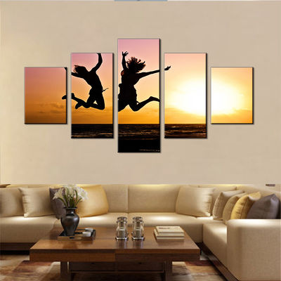 Jumping Girl In The Sun canvas prints living room wall decoration office decor