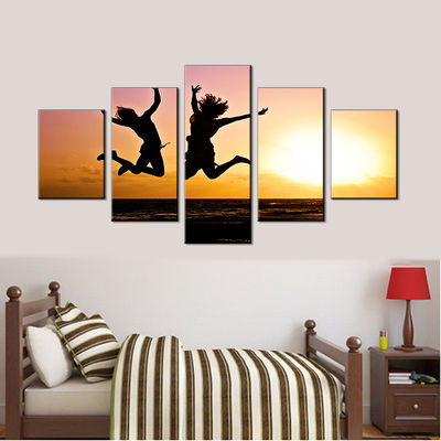 Jumping Girl In The Sun canvas prints living room wall decoration office decor
