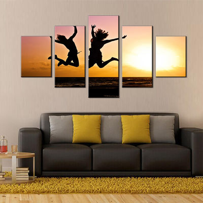 Jumping Girl In The Sun canvas prints living room wall decoration office decor