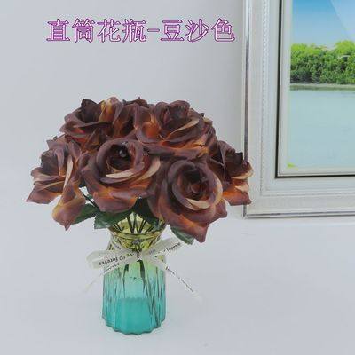Indoor And Outdoor Decor Flowers Party Decoration Artificial Rose Flowers In Red Color