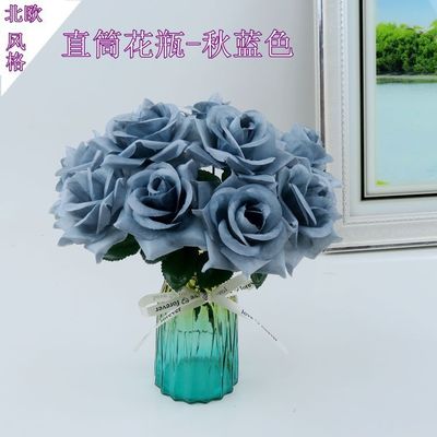 Indoor And Outdoor Decor Flowers Party Decoration Artificial Rose Flowers In Red Color