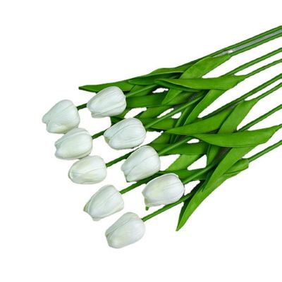 PU Tulip Plastic Flower Soft Decoration Indoor And Outdoor Silk Flowers Colorful design flowers