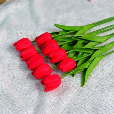 PU Tulip Enduring Flower Plastic Flower For Home Decoration Large Quantity Supplier