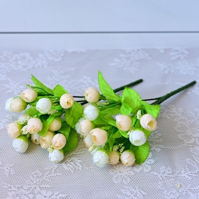 Indoor and outdoor Small pretty red flower heads wholesale plastic flowers durable home decoration