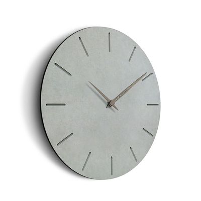 Eco-Friendly Home Deocration Wall Clock Grey Mdf Silent Wall Clock