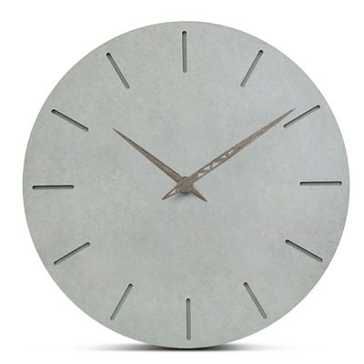 Eco-Friendly Home Deocration Wall Clock Grey Mdf Silent Wall Clock