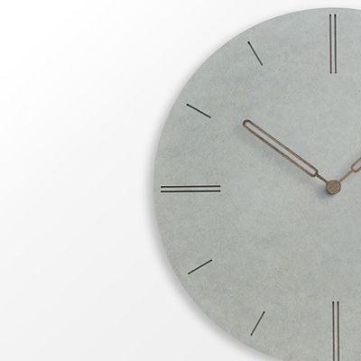 Eco-Friendly Home Deocration Wall Clock Grey Mdf Silent Wall Clock