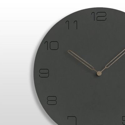 Black 5mm Mdf Wall Clock Living Room Decoration Silent Wall Clock