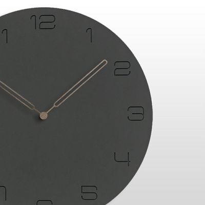 Black 5mm Mdf Wall Clock Living Room Decoration Silent Wall Clock