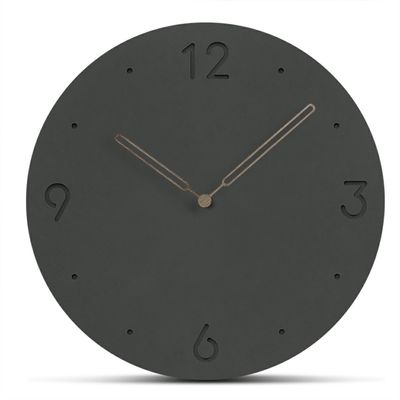 Black 5mm Mdf Wall Clock Living Room Decoration Silent Wall Clock