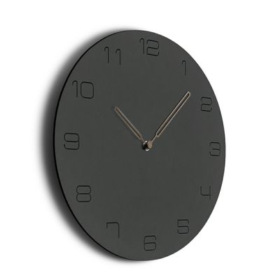 Black 5mm Mdf Wall Clock Living Room Decoration Silent Wall Clock