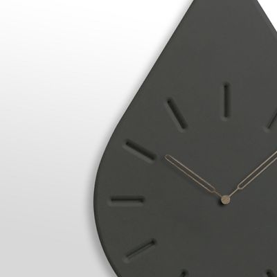 Teardrop Black 5mm Mdf Wall Clock Home Decoration Silent Wall Clock