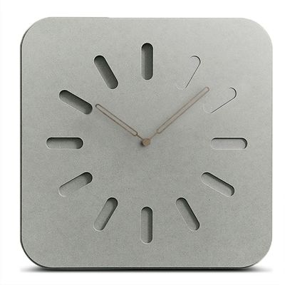 Black Grey Square Wooden Wall Clock For Living Room Or Office