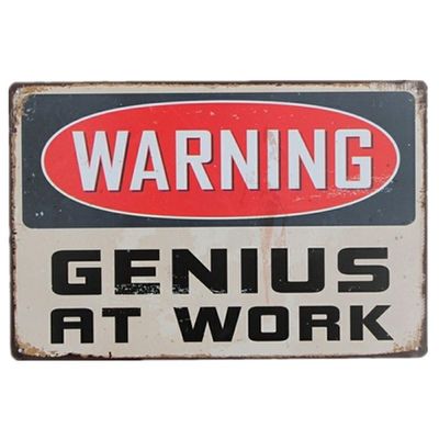 Indoor Outdoor Warning Signs Home Decoration Tin Signs Vintage Effect Design Signs
