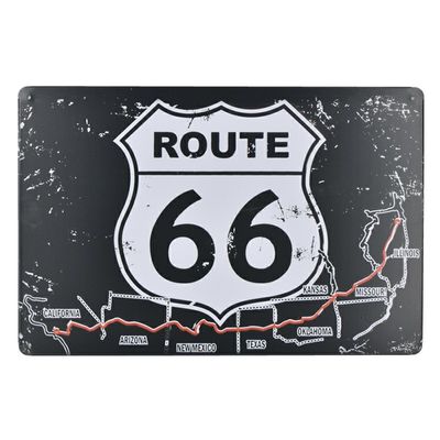 Route 66 Funny Metal Sign Wall Decoration For Office Or Bar advertising