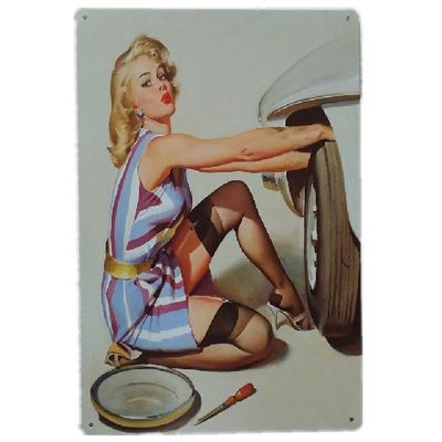 Metal Poster Revolution Dad's Garage Distressed Retro Vintage Tin Sign