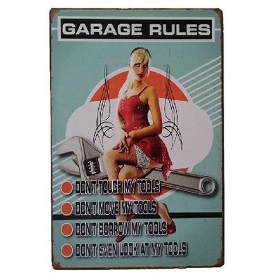 Wholesale Beauty Decor Retro Vintage Metal Funny Tin Poster Home Decoration