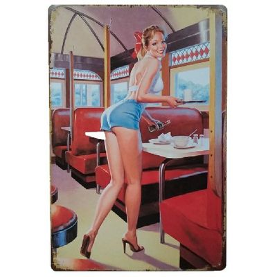 Wholesale Beauty Decor Retro Vintage Metal Funny Tin Poster Home Decoration