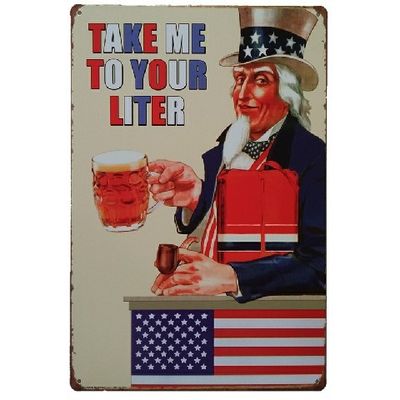 20*30cm Cafe Club Decor European And American Retro Metal Paintings, Hanging Metal Poster Sheet, Iron Signage Crafts Collection