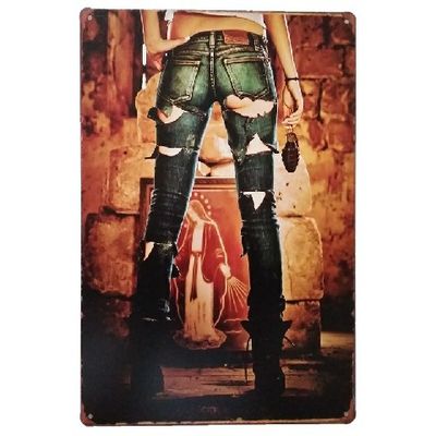 20*30cm Cafe Club Decor European Funny Tin Sign Poster Custom Metal Sign Wall Decor