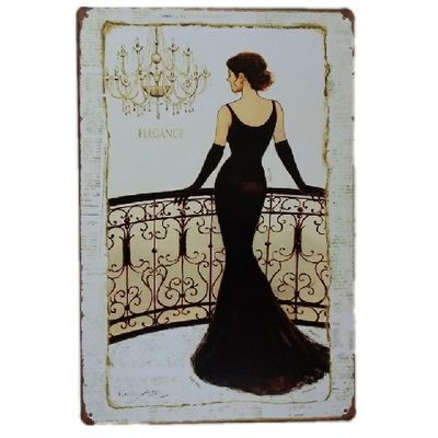 20*30cm Rectangular Custom Made Metal Poster, Metal Wall Rock Metal Tin Sign