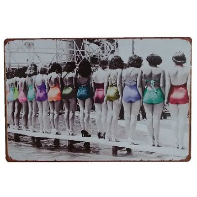 Premium Character design Tin Signs, Rectangular Metal Advertising Tin Sign For Poster Wall