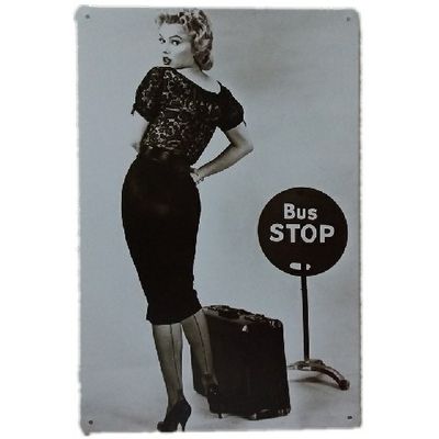 Wholesale Custom Embossed Home Wall Decor Metal Crafts Vintage Tin Poster Signs Beautiful Girls