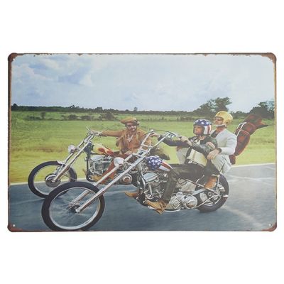 Popular cheap custom size square classic car plate wall decoration vintage metal sign old tin signs