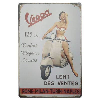 Popular cheap custom size square classic car plate wall decoration vintage metal sign old tin signs