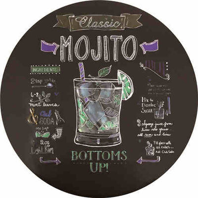 motorcycle Bar Decorative Metal Signs, Wall Art Painting Tin Sign, Round 30cm Tin Poster