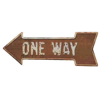 Closed Tin Sign Design,Vintage Tin Sign,Metal Poster For Retailer Arrow Shape Metal Signs