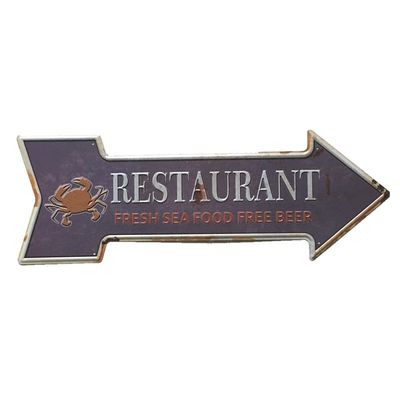 Arrow Shape Custom Made Metal Poster,Vintage Tin Sign,Metal Wall Poster Safe Sign