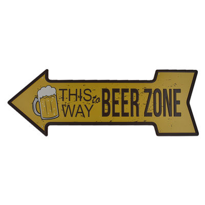 Arrow Shape Vintage cake Metal Tin Signs, Plaque Poster For Bar Club Wall OEM