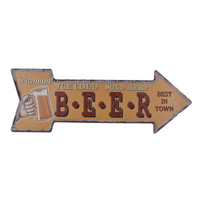 Arrow Shape Vintage cake Metal Tin Signs, Plaque Poster For Bar Club Wall OEM