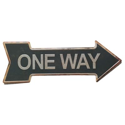 Arrow Shape Vintage Metal Sign ,Printing Signs Bar Pub Home Cafe Restaurant Wall Decor, Retro Metal Poster