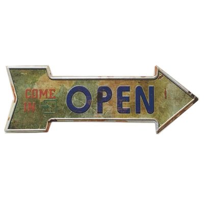 Arrow Shape Vintage Metal Sign ,Printing Signs Bar Pub Home Cafe Restaurant Wall Decor, Retro Metal Poster