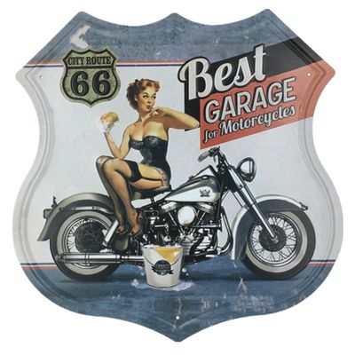 Wholesale Embossed Advertising Coffee Metal Tin Sign, Metal Cup Poster Shield Design Signs