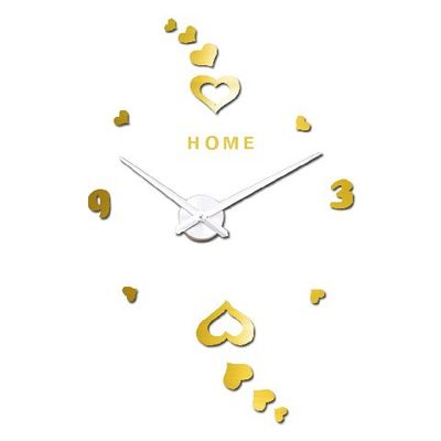 Arabic Digital Heart Romantic Wall Art Clock Home Decor Large 3D Hanging Wall Clock