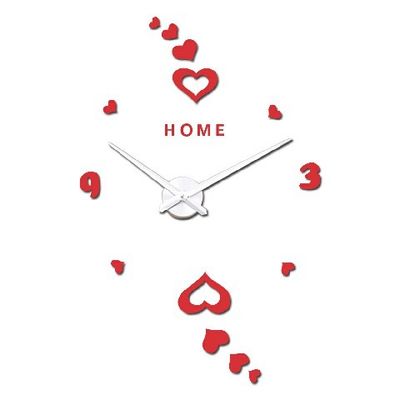 Arabic Digital Heart Romantic Wall Art Clock Home Decor Large 3D Hanging Wall Clock