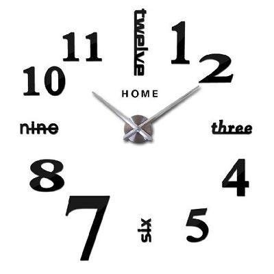Arabic Digital Modern Wall Clock Home Decor Large Hanging Wall Clock
